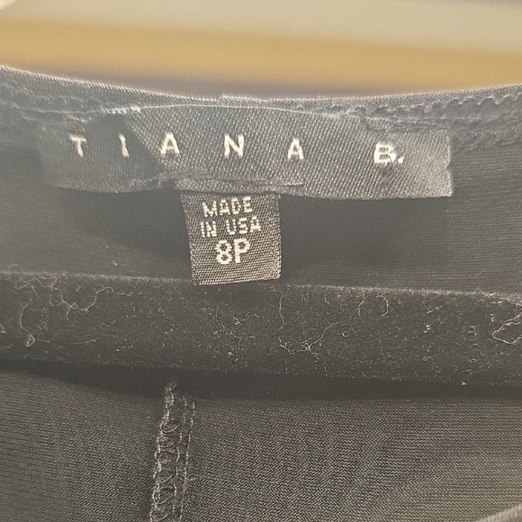 Tiana B. Elegant Black Dress with Embellished Cuffs - Picture 2 of 15